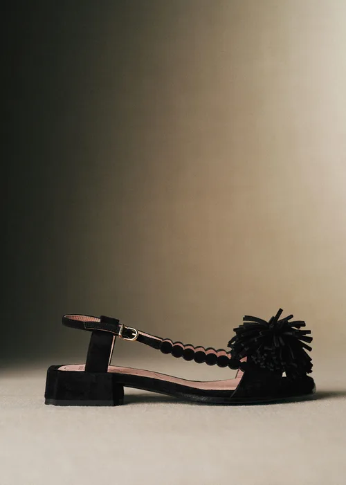 Sandales Émilie - CFM Souliers x Editions Sézane - Velours Noir — image 3