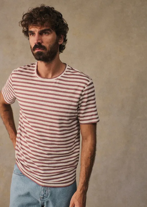 T-Shirt Fabio - Écru / Rose Ancien — image 3