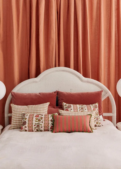 Ensemble de chambre vintage : tête de lit et paire de chevets - Rotin — image 7