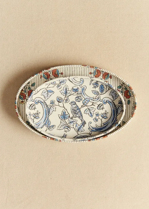 Petit Vide-poche - Sézane x Antoinette Poisson - Imprimé Oiseaux Bleus — image 3