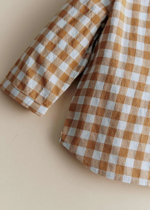 Chemise Sacha - Vichy Gaufré Bleu Caramel — image 4