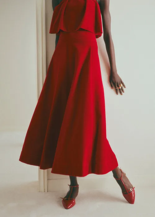 Jupe SORIA - Velours Rouge — image 4