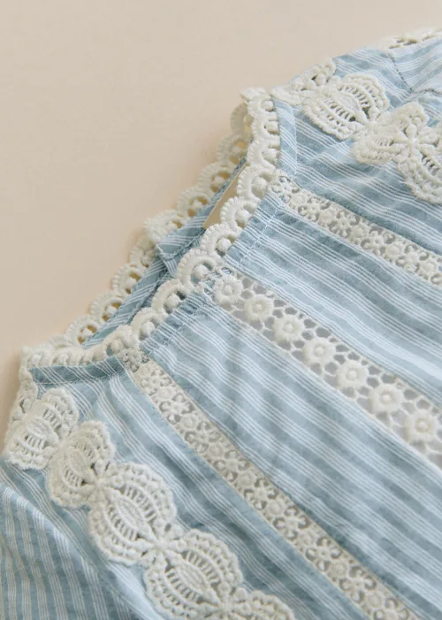 Blouse Ryma - Rayures Bleu Ecru — image 4