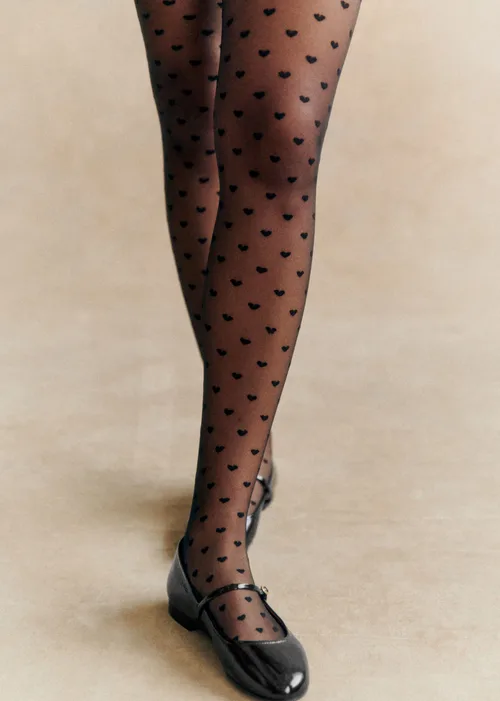 Collants Petit Coeur - Noir — image 8