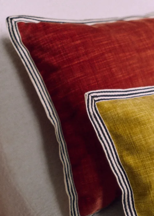 Coussin Velours Texturé - Petit modèle - Miel — image 3