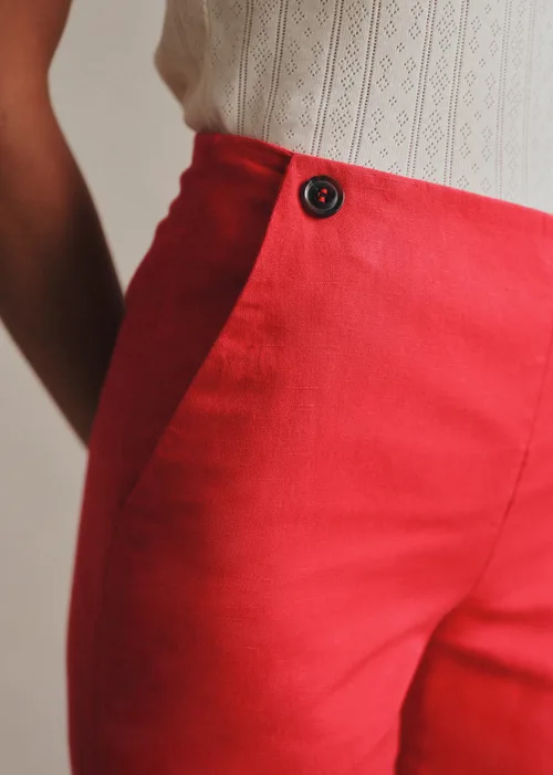 Pantalon Gilles - Broderie Placée Rouge — image 3