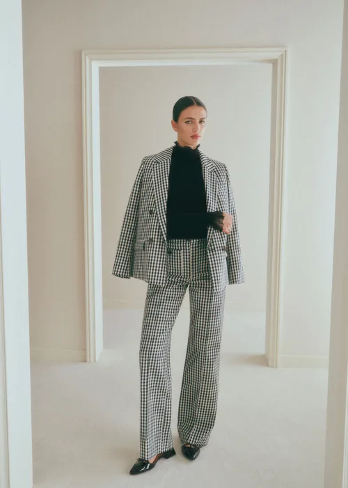 Veste Christie - Vichy Noir Blanc