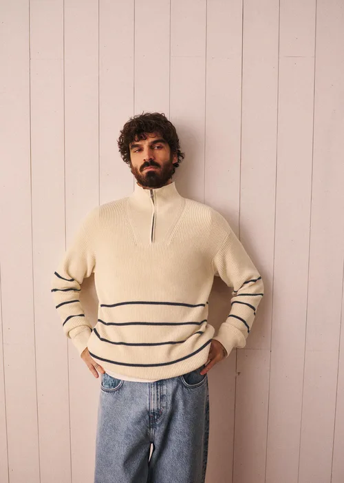 Pull Marlon - Écru Rayures Marine — image 5