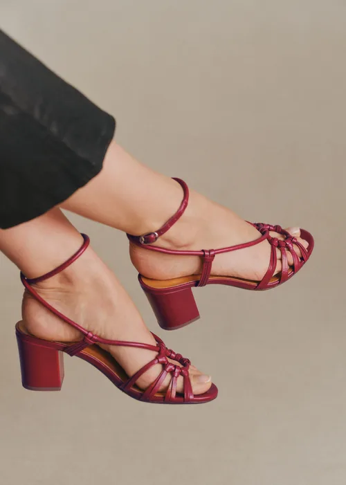 Sandales Gloria - Cerise Lisse — image 5