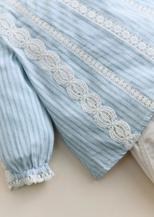 Blouse Ryma - Rayures Bleu Ecru — image 5