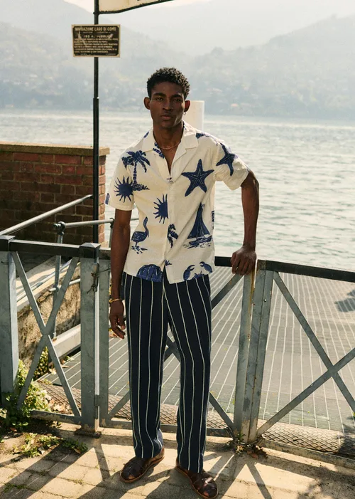 Chemise Holt Coton Lin - Imprimé Océan — image 6