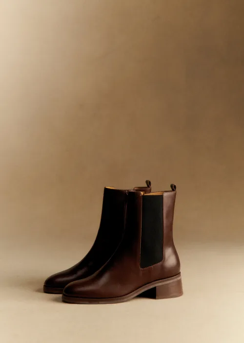 Bottines Low Agnès - Chocolat Lisse