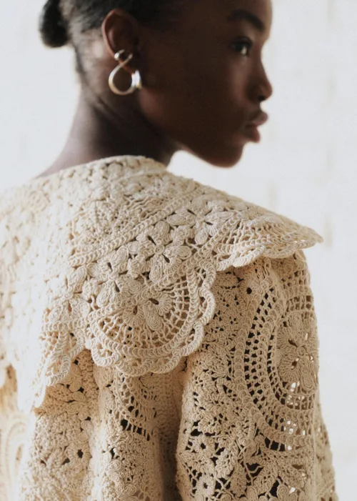 Robe Valya - Sézane x SEA NY - Guipure Unie Crème — image 4