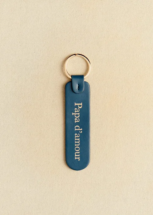 Porte-clé - Bleu marine "Papa d'amour"