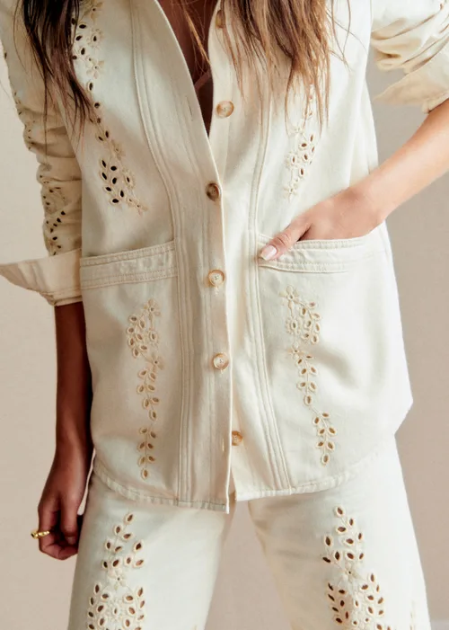 Veste Will - Broderies Lierre Fond Écru — image 3