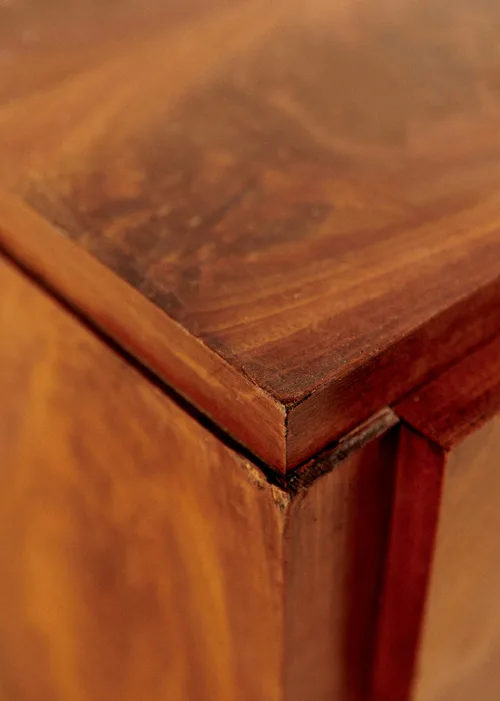 Bureau vintage en placage de ronce d'acajou - Placage de ronce d'acajou — image 3