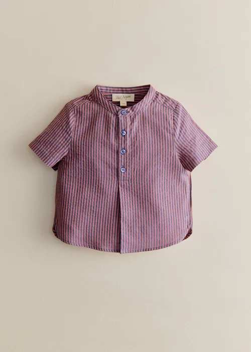 Chemise Marco - Rayure Rose Marine