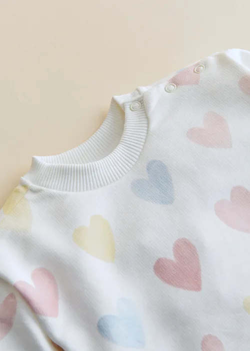 Sweat-Shirt Lary - Ecru / Coeur Pastel — image 3