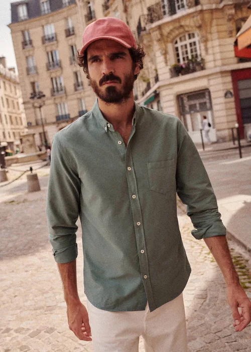Chemise Charlie Oxford - Vert Argile — image 5