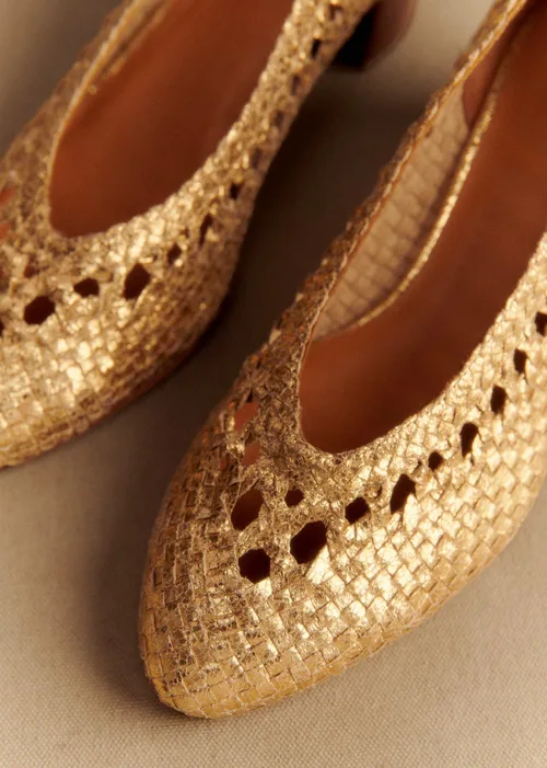Escarpins Anya - Doré Lisse Tressé — image 3