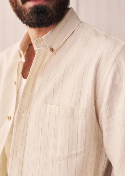 Chemise Charlie - Écru Rayures Beiges — image 4