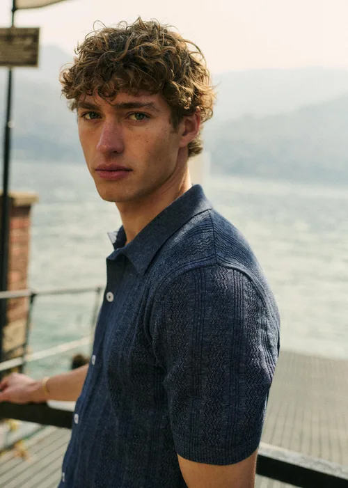 Chemise Maille Jill - Bleu Chiné — image 4