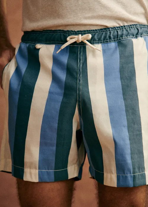 Maillot de bain Rob - Rayures Bleu / Écru / Marine — image 5