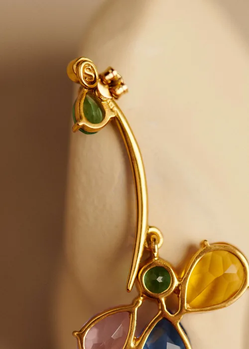 Boucles d'oreilles Gio - Vert d'Eau Multi — image 6
