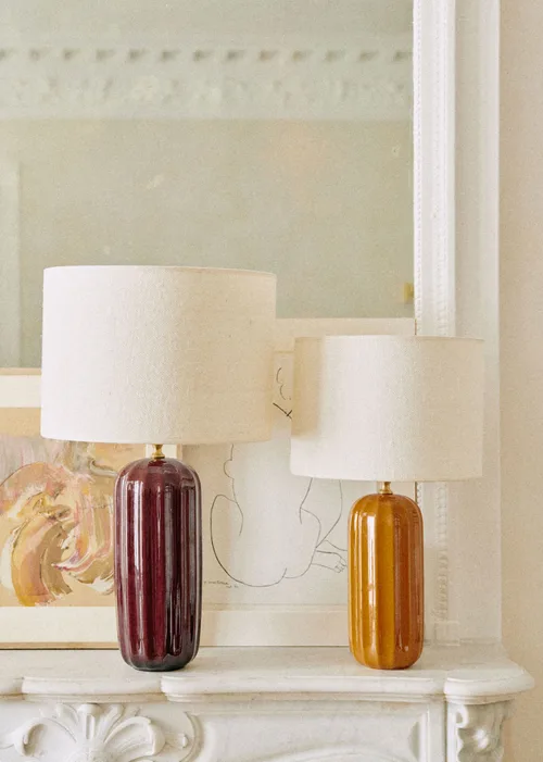 Lampe Traviata - Caramel - Abat-jour Dolce - Jute Écru — image 3
