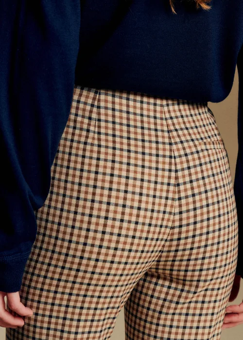 Pantalon Ciara - Carreaux Camel Beige et Noir — image 4