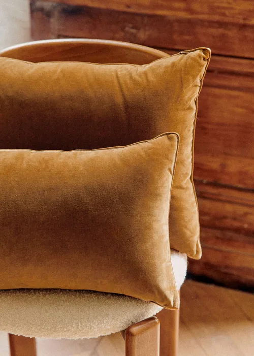 Coussin Velours Édition - Grand modèle - Caramel — image 3