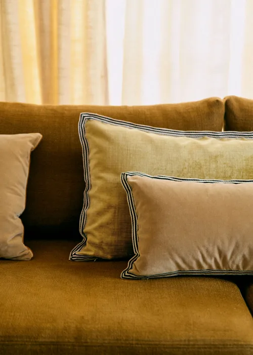 Coussin Velours Texturé - Grand modèle - Miel — image 4