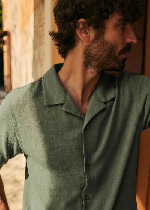 Chemise Holt Coton Lin - Vert — image 3