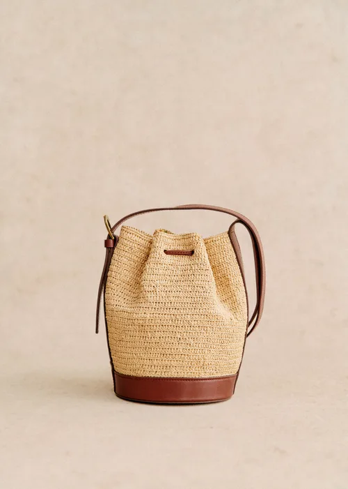 Bourse Mini Farrow - Raphia Broderie Fleurs Multico — image 4