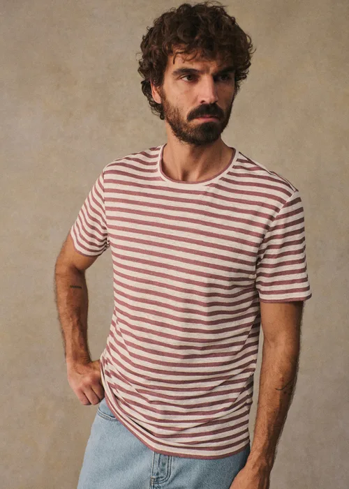 T-Shirt Fabio - Écru / Rose Ancien — image 4