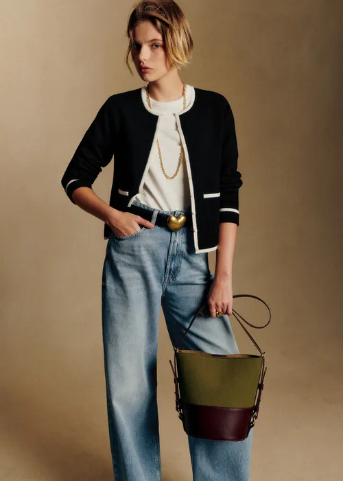 Gilet Brielle - Noir Ecru — image 3