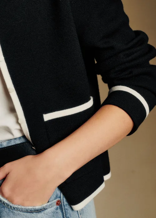 Gilet Brielle - Noir Ecru — image 6