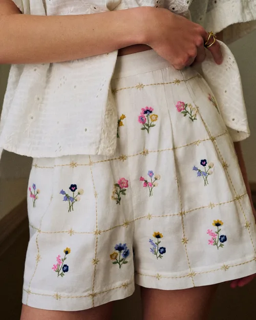 Short Nicolo - Broderie Herbier