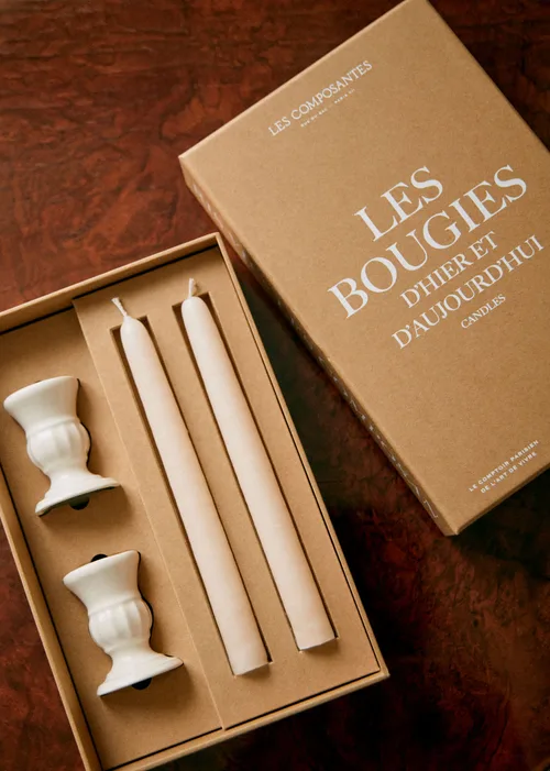 Coffret Bougeoirs Piano et Chandelles - Petit Modèle - Ecru — image 4