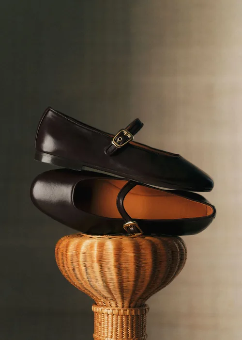 Ballerines Low Valentin - Chocolat Lisse