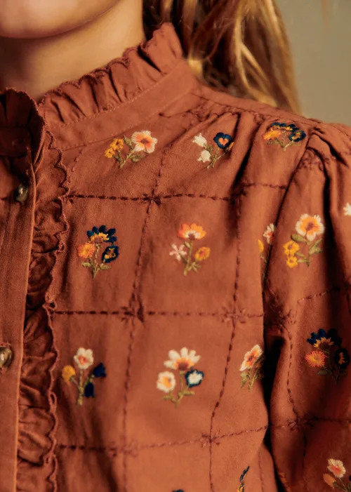 Chemise Chlo - Caramel / Broderie Herbier — image 3