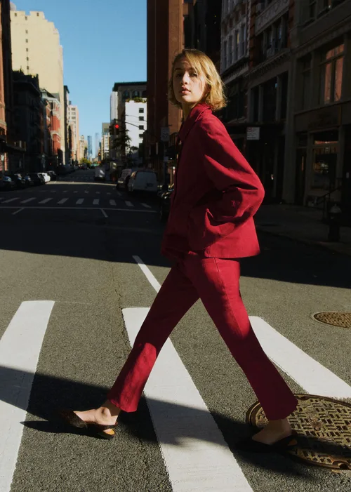 Pantalon Ciara - Rouge Foncé — image 4