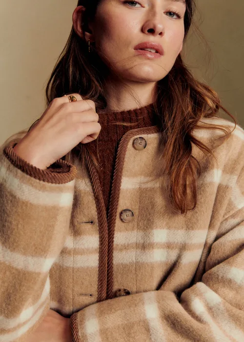 Veste Sari - Carreaux Beige — image 2