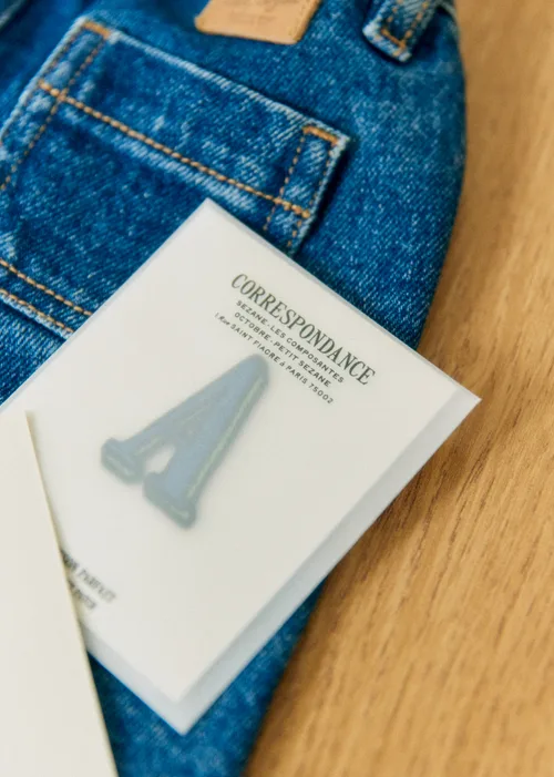 Ecusson vert / bleu - Lettre A - Bleu — image 4