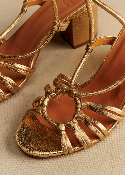 Sandales Gloria - Doré Lisse — image 5