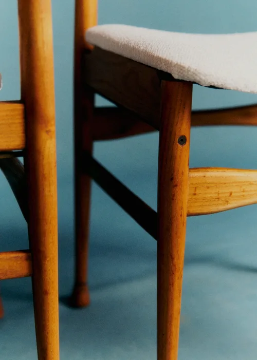 Paire de chaise par Waimea années 60 - Hêtre Massif — image 5