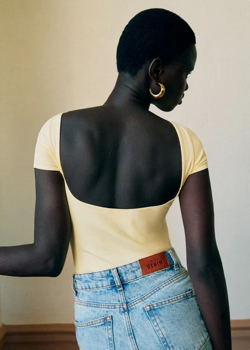 T-Shirt Anissa - Jaune Pastel — image 3