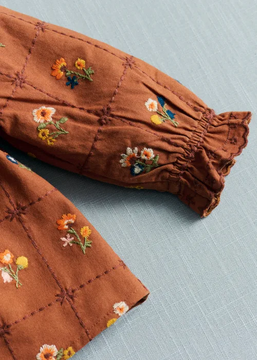Blouse Héloïse - Caramel / Broderie Herbier — image 5