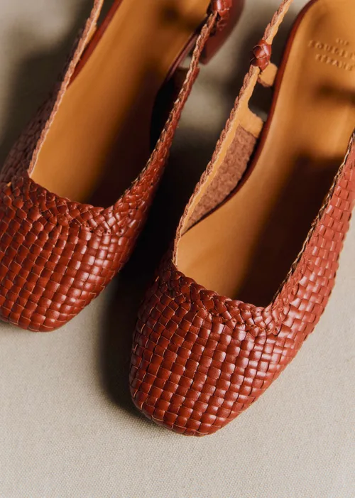 Escarpins Noemie - Acajou Lisse Tressé — image 4