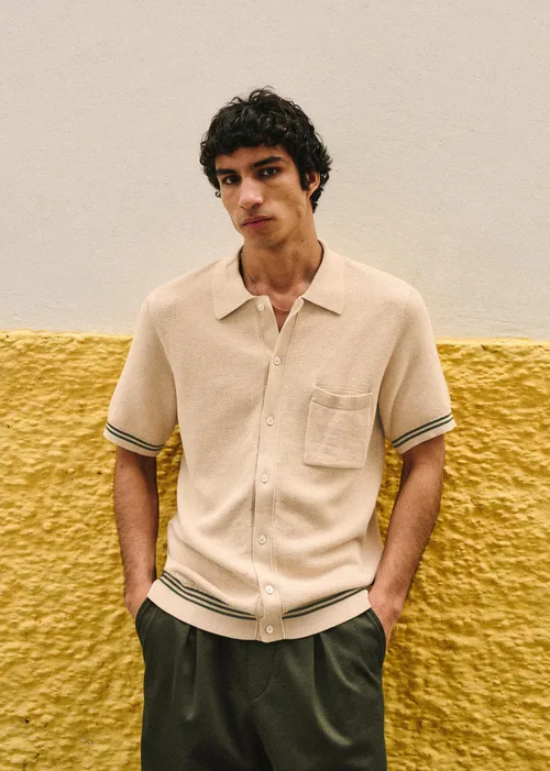 Chemise Maille Anatole - Beige / Kaki
